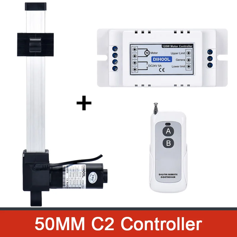 Imagem -05 - Atuador Linear Elétrico Dc12v 24v 660lb do Curso de Dhla3000p 50 mm com Controlador de Wifi Mini dc Motor Telescópico Ultra Baixo Nível de Ruído
