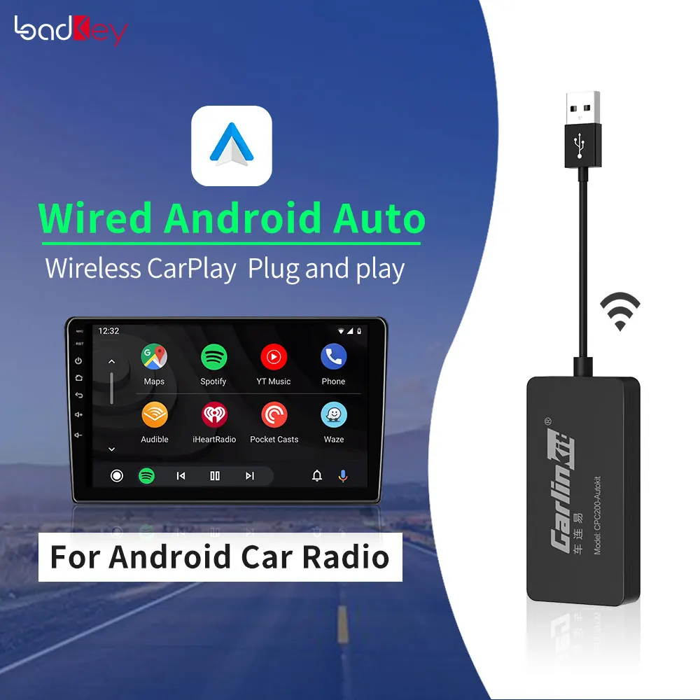 LoadKey & Carlinkit Wireless CarPlay Adapter Wireless Android Auto Dongle Android Screen Radio Ariplay Smart Mirror link IOS15