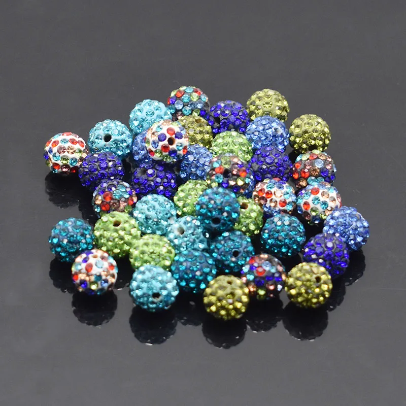 6 8 10mm Rhinestone Ball Beads Clay Paved Crystal Disco Clay Beads Loose Spacer Beads For DIY Jewelry Making Necklace Bracelet