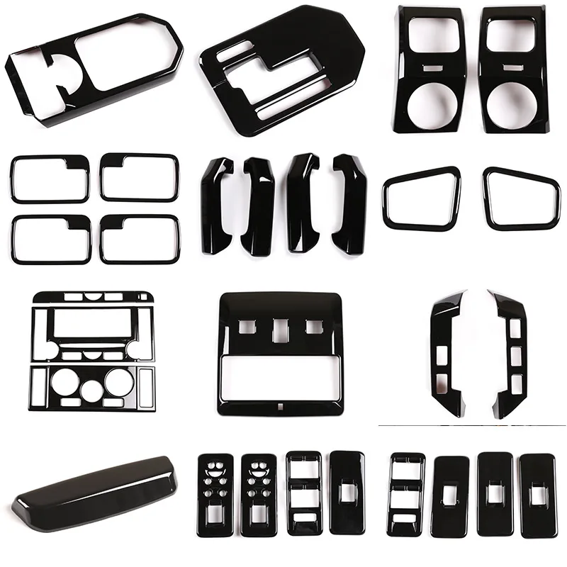 For Land Rover Discovery 3 LR3 2004-09 Car Modification Black Car Interior Decoration Frame Decorative Stickers Car Accessories