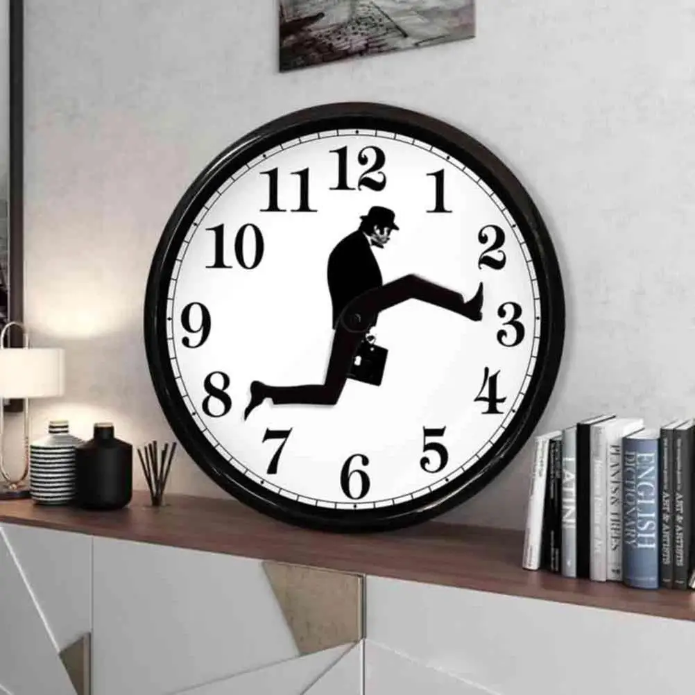 

Wall Clock Comedy Inspired Wall Clock Novelty Creative Wall Watch for Home Office Decor Funny Walking Silent Clock