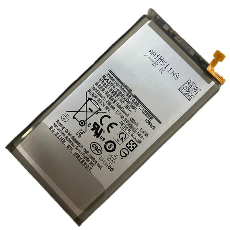 

New EB-BG975ABU Phone Battery 3.85V 15.79Wh 4100mAh For Samsung Galaxy S10 Plus S10+ SM-G9750 G975F G975U G975W