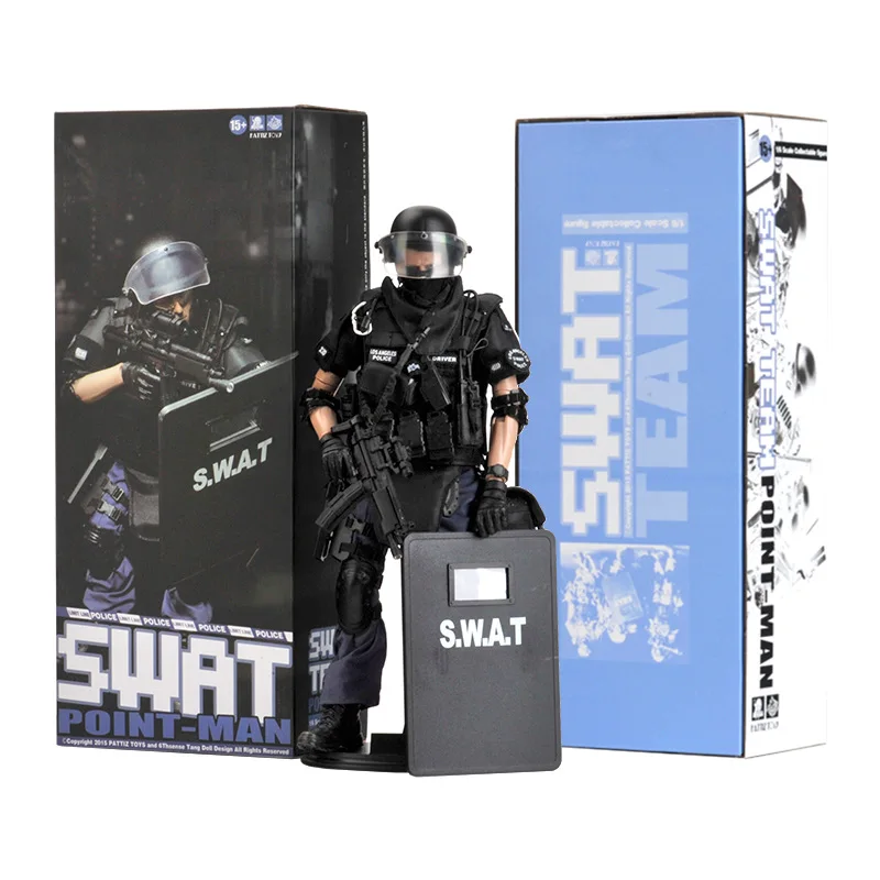 男の子のギフト1/6スケールswat兵士玩具フィギュア12 