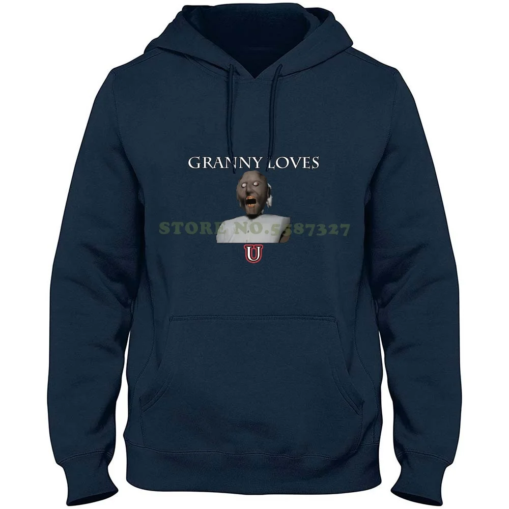 Granny Loves U 100% Pure Cotton Hoodie T-Shirt Granny The Game Granny Loves You Ironic Sarcasm Scary Ugly Dead Grandma Popular