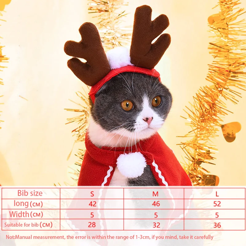 Winter Christmas Pet Cat Costumes Funny Santa Claus Clothes For Small Cats Dogs Xmas New Year Cat Clothing Kitty Kitten Outfits