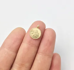 Eruifa 20pcs 10mm Coin Charms Pendant Fashion Jewelry Componets Accessory DIY Handmade