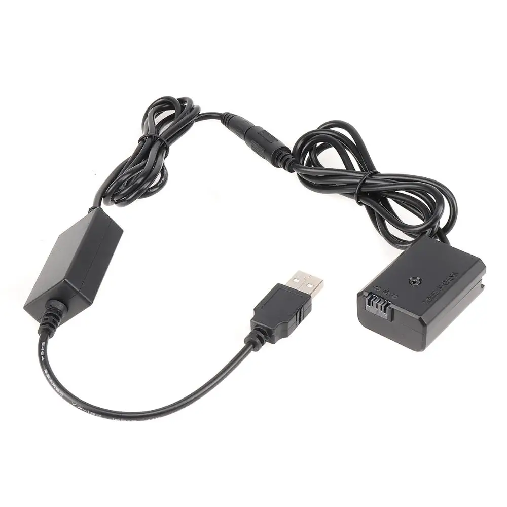 NP-FW50 더미 배터리 DC 커플러 USB 케이블, 소니 A7 A7R A7S A7M A7II A6500 A5100 NEX5 DSC-RX10, 5V 2A