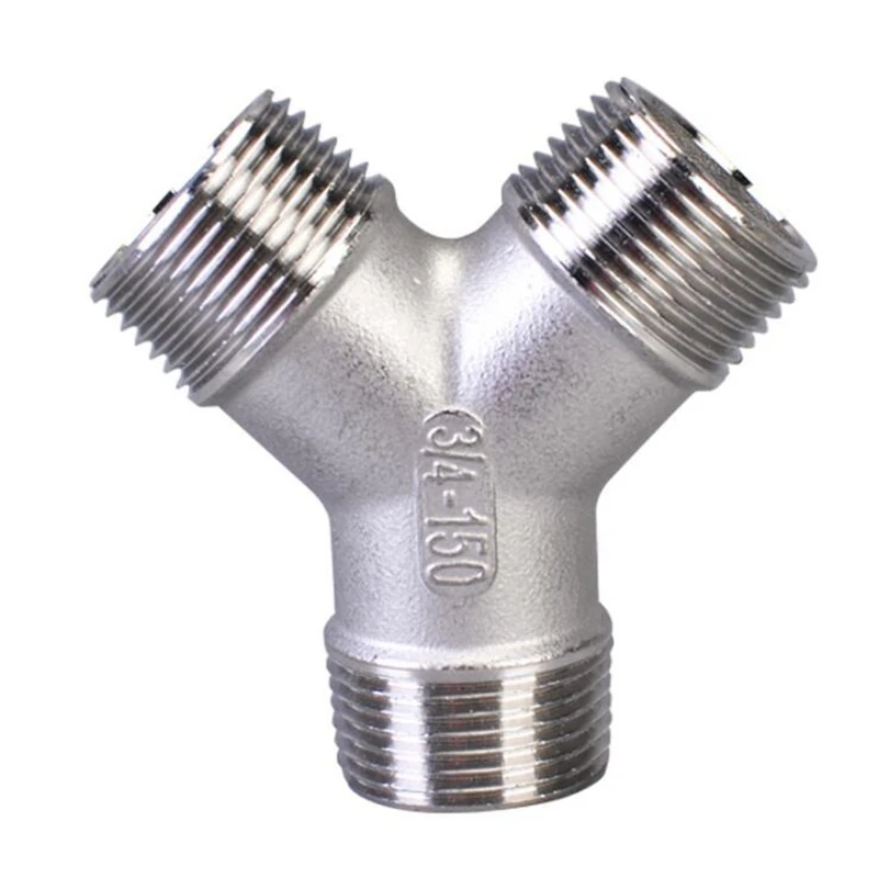 

1/4'' - 2'' BSP Male Thread 304 Stainless Steel Equal 3 Ways Y Type DN8 - DN50 Water Pipe Fitting SS304 Joint Connector