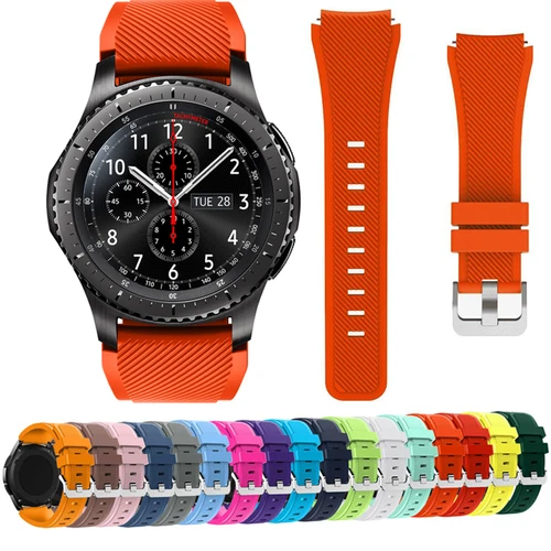 Correa de silicona de 22mm para Samsung Galaxy Watch 3 45mm/Gear S3/Huawei Watch 3/GT3 banda deportiva transpirable para Amazfit GTR 3 47mm