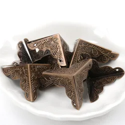 10Pcs Metal Book Corner Hollow Trilateral Albums Menus Folders Box Corner Protectors For Decor Brown 25x25x25mm