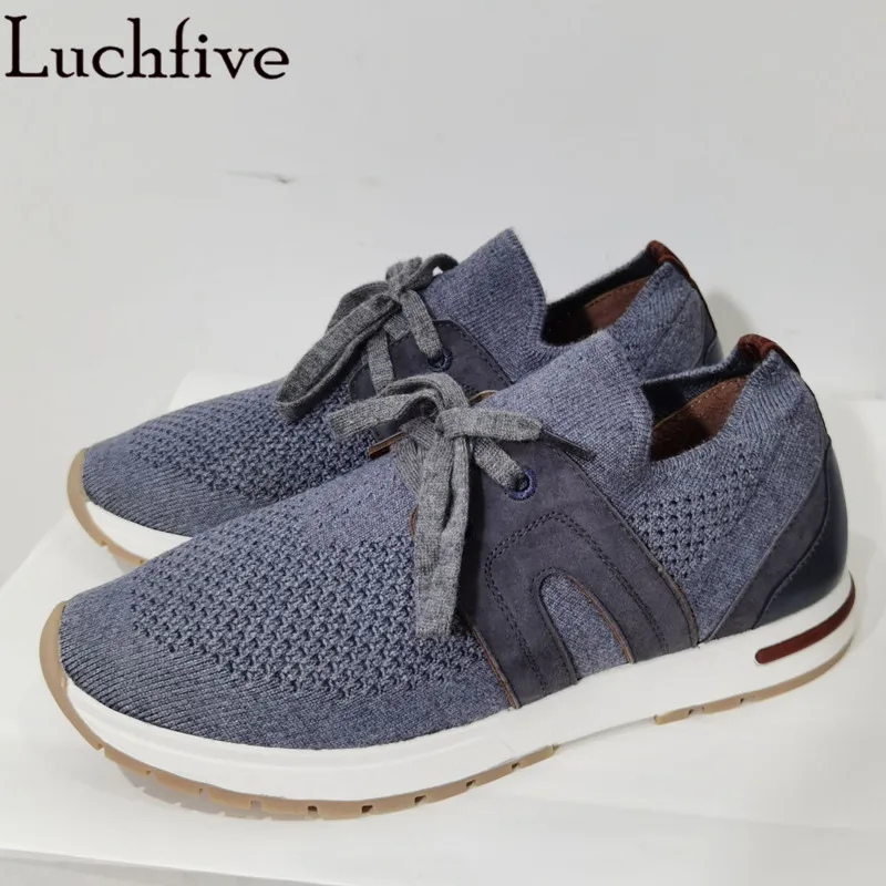 

Women lace-up Flat Shoes Casual Shoes Simple comfortable leisure Sneakers Knitted Elastic Run Shoes 2021 Hot Brand Shoes Mujer