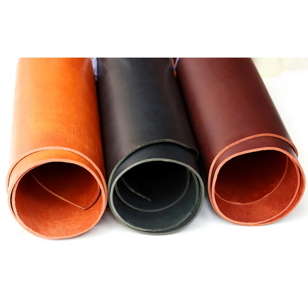 3/4mm thick vegetable tanned cowhide genuine full grain leather craft sheath/belt material