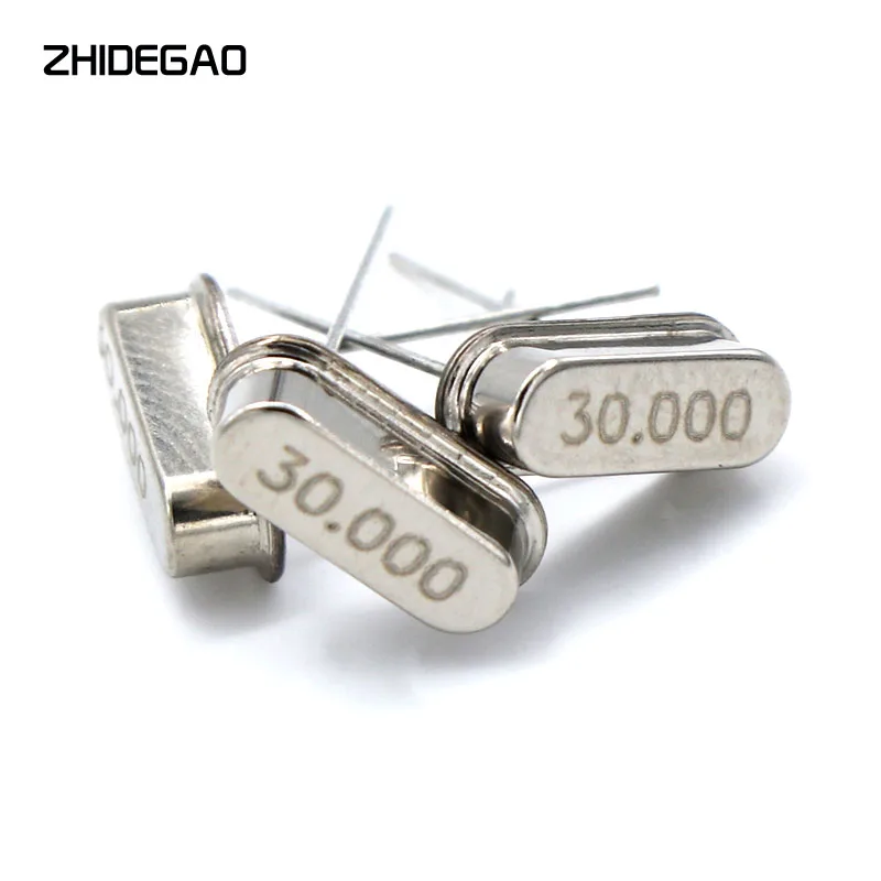 10pcs 30.000M 30.000MHZ 30MHz 30 MHZ Quartz Crystal Resonator Passive Oscillator HC 49S New ZHIDEGAO