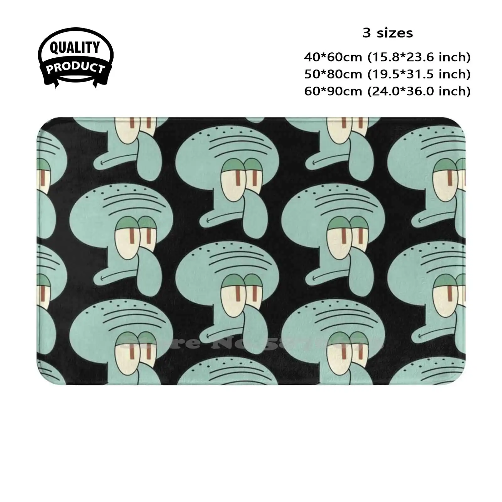 Squidward Soft Cushion Home Carpet Door Mat Car Rug Squidward Facemask Cool Trendy Funny Wave Smile Quarantine 19