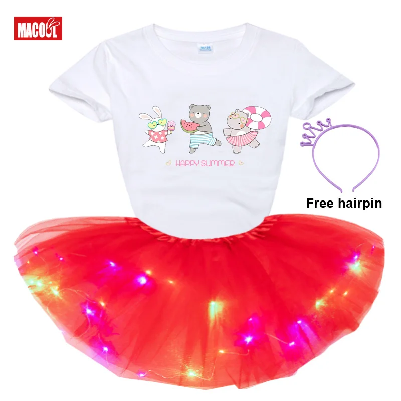 

Princess Dress for Girl Tutu Princess Costume Birthday Gift Girl Sequin Light Skirt Dress Tutu Party Outfit Clothes Friend Skirt