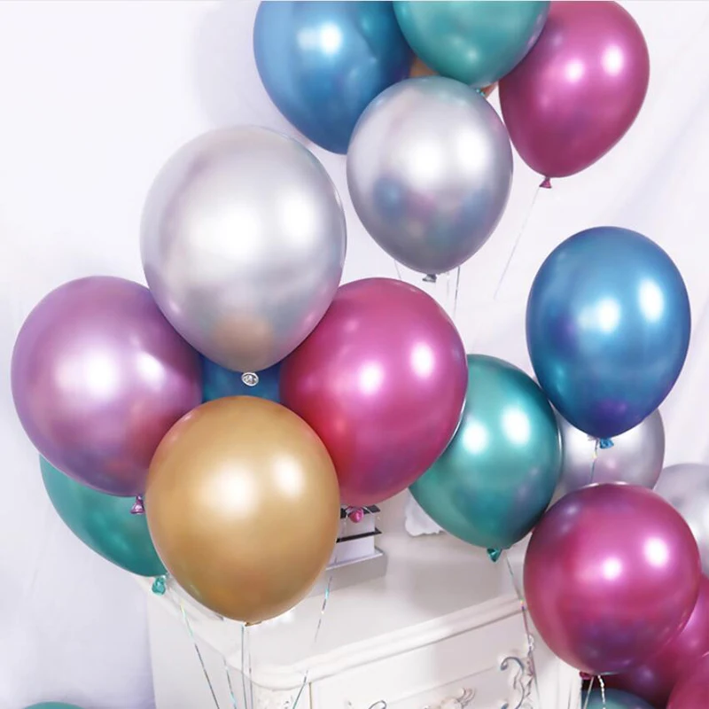 10pcs 12inch NEW Metallic Latex Balloons Thick Pearly Metal Chrome Alloy Colors Wedding Party Decoration Balloons globos image 6