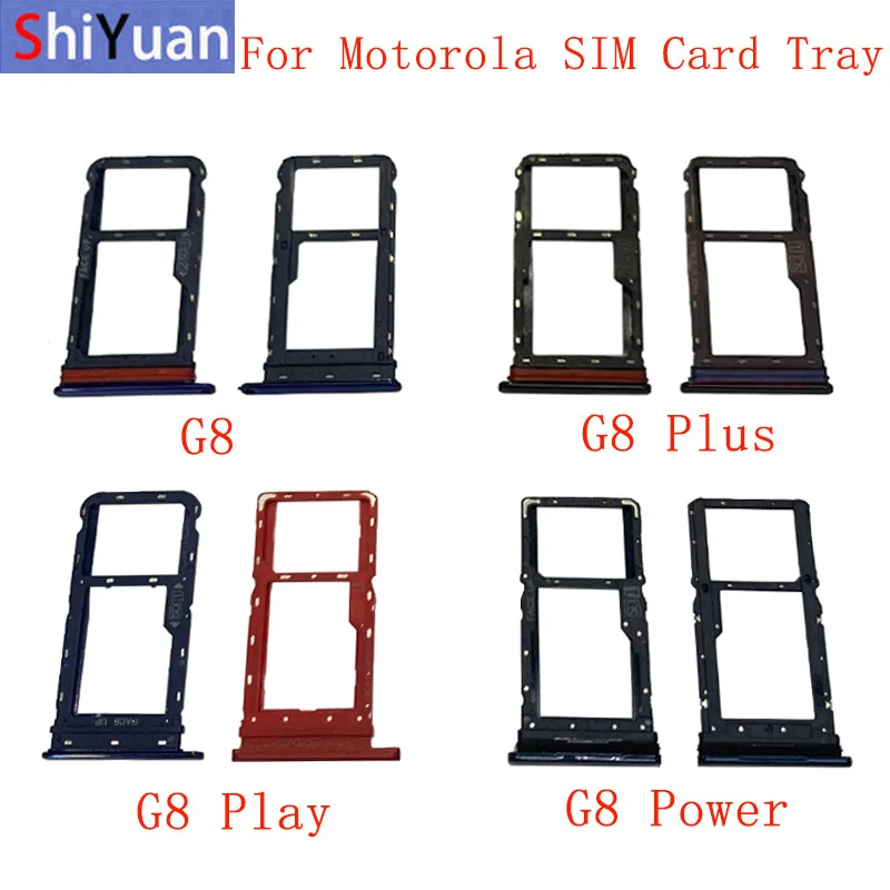 Memory MicroSD Card SIM Card Tray Parts SIM Card Slot Holder For Motorola Moto G8 G8Plus G8Play G8Power Replacement Parts