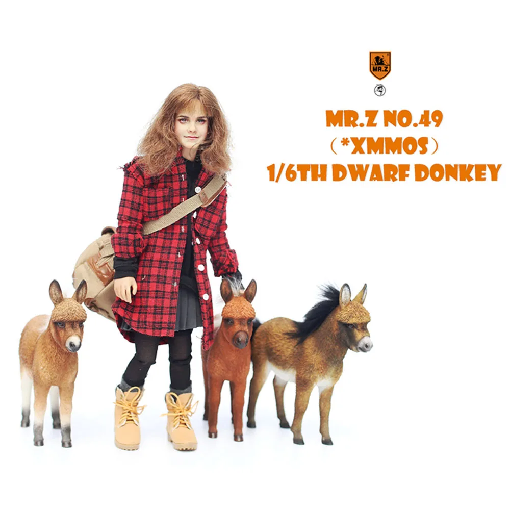 

[Mr.Z] 1/6 Mr.Z049 Pet Small Donkey Little Donkey Model Ornaments Simulation Animal Cute Healing Donkey Model Collectible Gifts