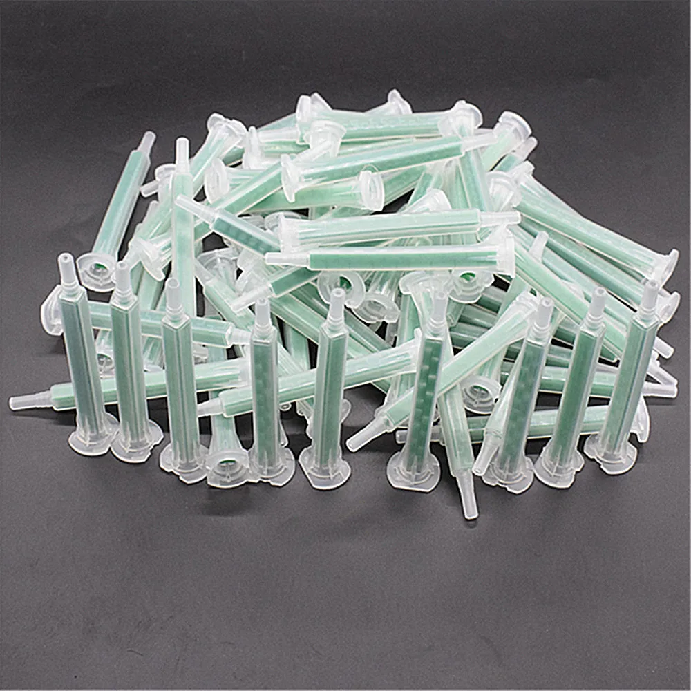 50 Piece Static Mixing Nozzle Plastic AB Glues Applicator Mixing Tube Set for 50ml 1:1 Dual Cartridges Epoxy Adhesives