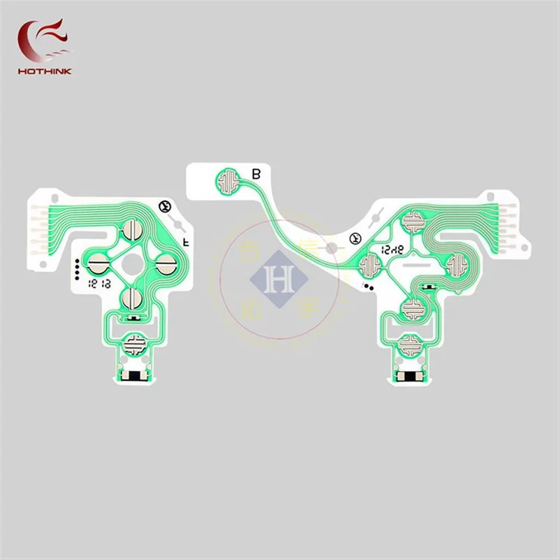 HOTHINK For Replacement For Sony Playstation 4 PS4 / Pro JDS 030 Controller Conductive Film PCB Circuit Keypad flex Cable