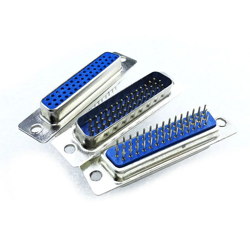 10Pcs Serial Port D-SUB DB44 Pin Male Female Type Plug Adapter Connector 3 Rows DB44 Weld straight - insert circuit boards