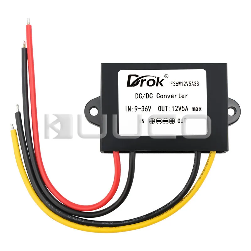 Imagem -03 - Adaptador dc 9v36v 12v para 12v 5a Regulador de Tensão Impulsionador Conversor dc 12v Estabilizador Impulsionador