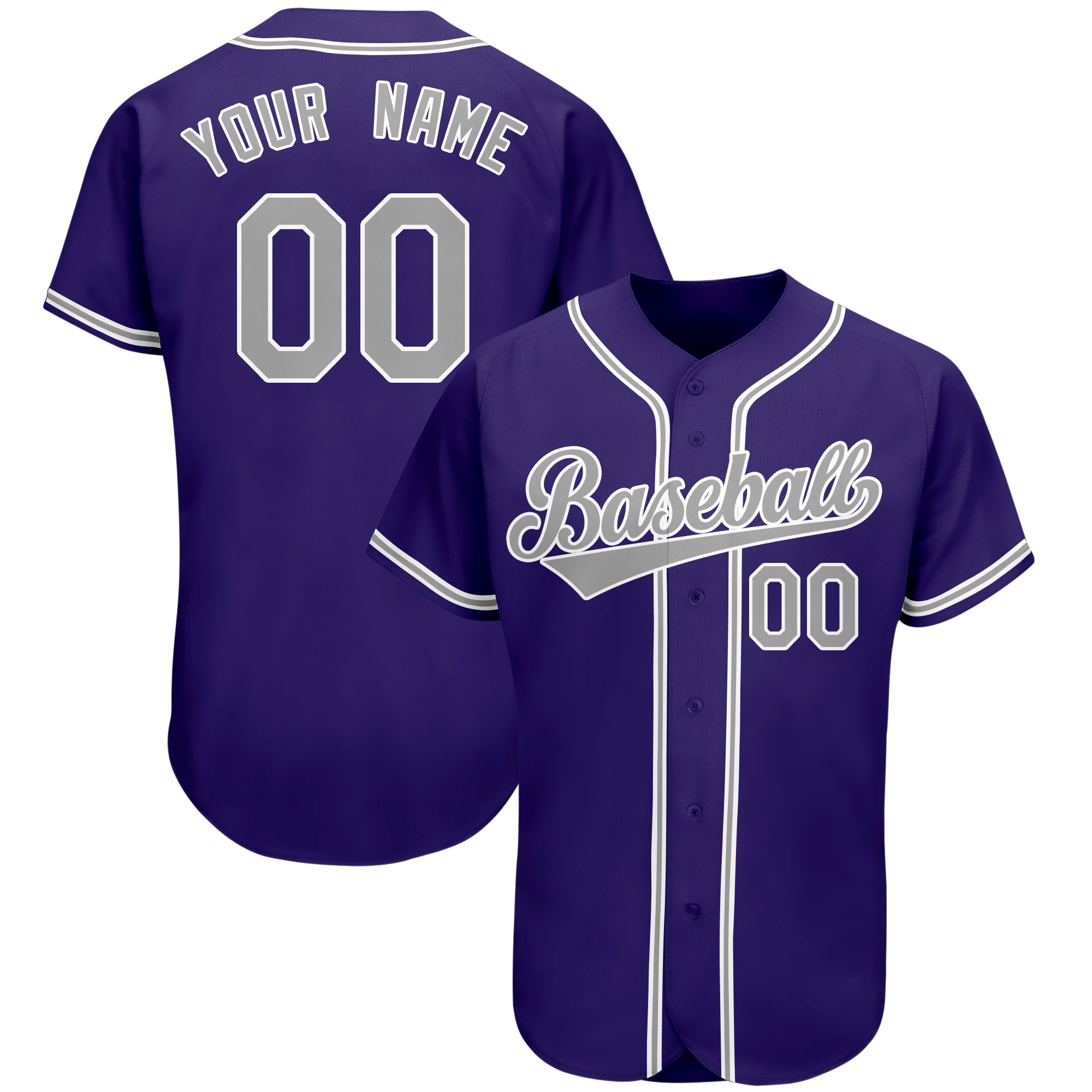 Chea Custom Purple Baseball Jersey Wholesale Print Fashion Jerseys Stitched College Students‘ Sport Shirts Indoor&Outdoor