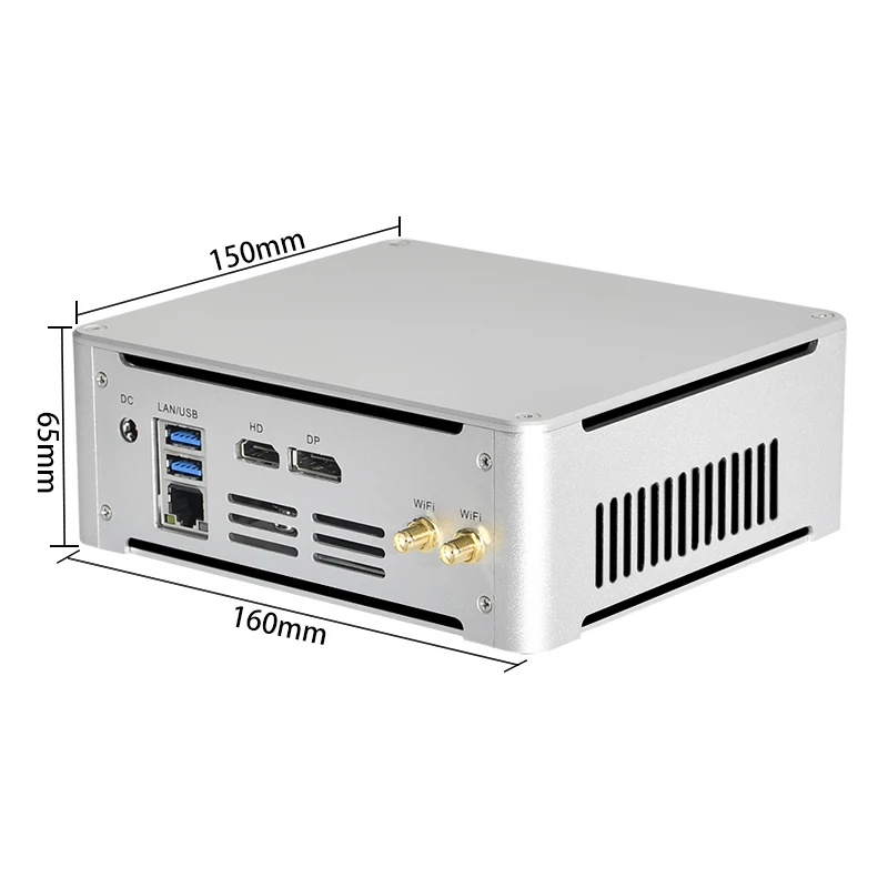 Mini PC de bureau avec processeur Intel Core i7 10870H/i9 9880H, NUC, 2 x M.2 NVcloser SSD, Windows 10, HDMI, DP, 4K, HTPC, à assembler, ordinateur de jeu, économique