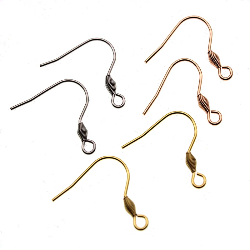 

50PCS 20x20mm DIY Earring Findings Earrings Clasps Hooks Stainless Steel Hypoallergenic Earring Making Accessories Hook Earwire