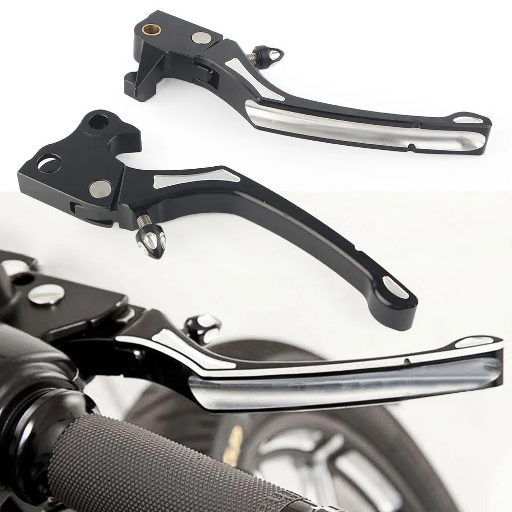 1Pair Motorbike Brake Clutch Levers For Harley Davidson Sportster XL 883 1200 2004 2005 2006 2007 2008 2009 2010 2011 2012 2013