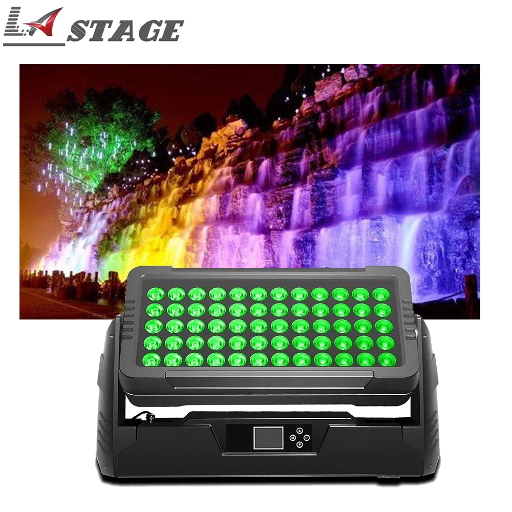 Powerful 60x12W RGBW Moving Head Waterproof City Color Flood Wash Light Wash Effect Washer Lighting For Building BAR Club