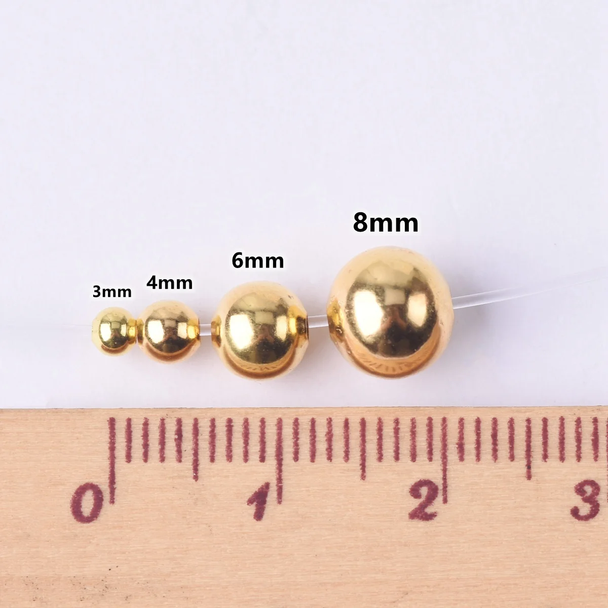 Glänzend Überzogene Gold Farbe Silber Farbe Runde 3mm 4mm 6mm 8mm Hohl Metall Kupfer Lose Spacer perlen lot Für Schmuck, Die DIY