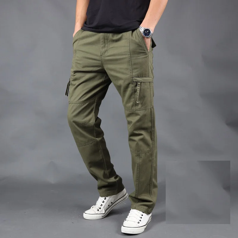 

Fashion Brand Autumn Winter Mens Army Pants Straight Long Men Trousers Casual Streetwe Tactical Pants Mens Pantalon Cargo Homme