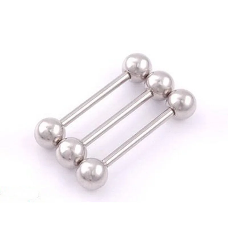 5pcs/lot  925 sterling silver Tongue ring  eyebrow Nipple Barbell Piercing bar body jewelry