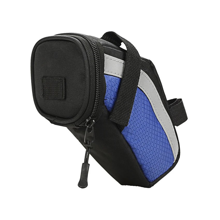 Borsa da sella per bicicletta da bicicletta, borsa da sella per bici impermeabile, borsa da tasca per strumenti di riparazione della bicicletta con strisce riflettenti