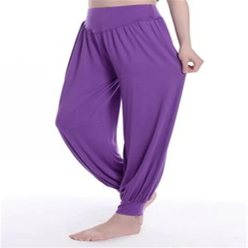 New Women casual harem pants high waist dance pants dance club wide leg loose long bloomers trousers plus size