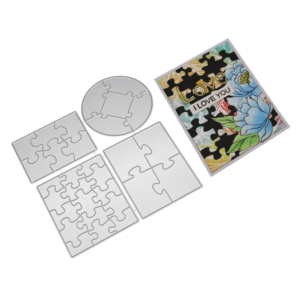 Prostokąt okrągły Metal cięcie wykrawacze szablony zabawa Puzzle Craft foremki do wycinania księga gości DIY ręcznie robiony Album papierowych kartek Decor umiera