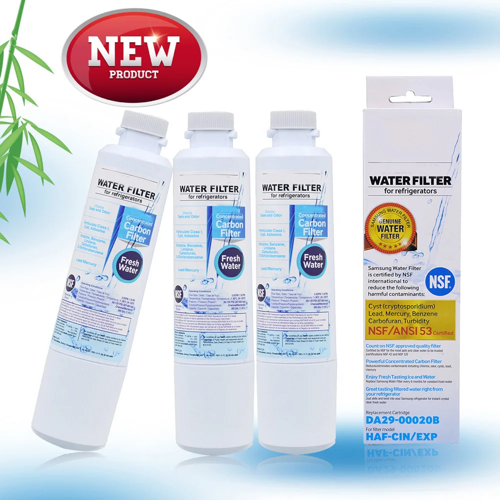 Água doce melhor venda purificador de carbono filtro de água refrigerado ativo DA29-00020B 3 UNIDS/lote