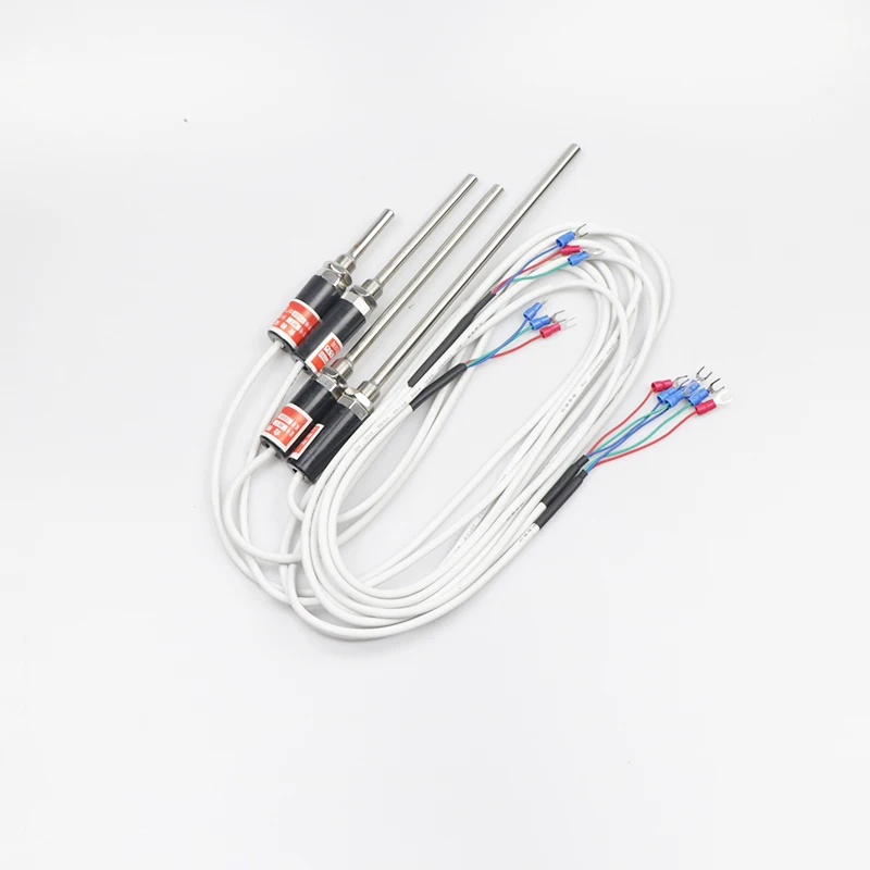 2pcs pt100 temperature sensor probe type thermal resistance waterproof and rust-proof thermocouple thermal resistance WZPT-03
