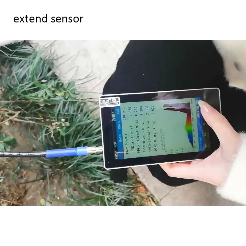 Portable waterproof sensor Spectrometer OHSP350P PAR PPFD for Agriculture test  CCT CRI Lux Spectrum Wavelength