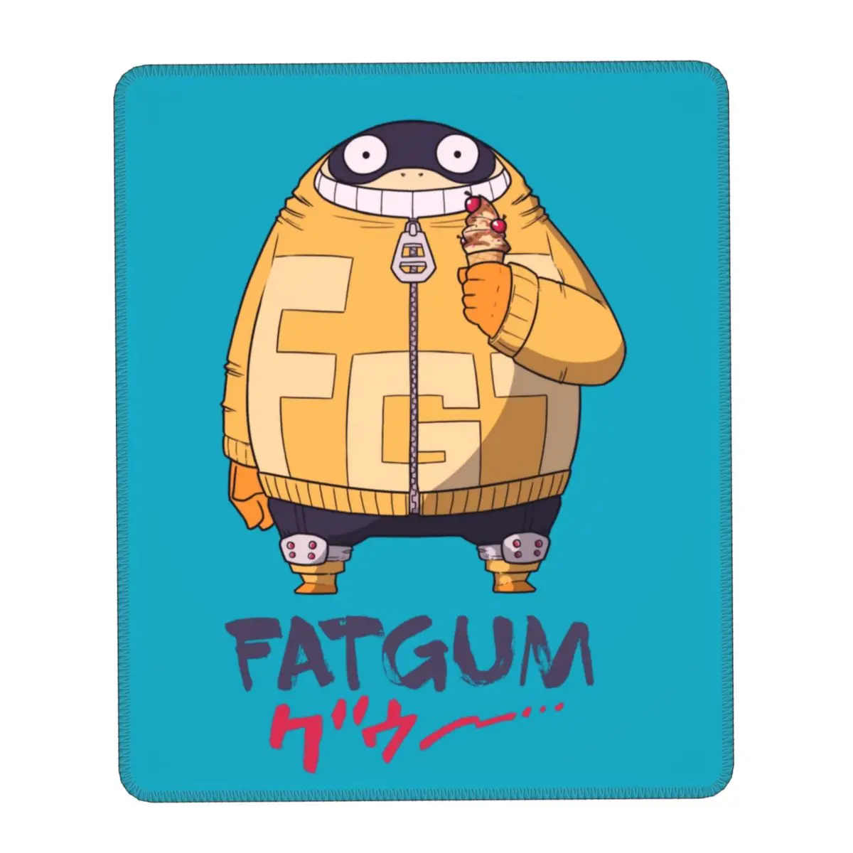 Funny Fatgum My Hero Academia Mouse Pad with Locking Edge Comfortable Gaming Mousepad Non-Slip Rubber Base Office Desktop Mat