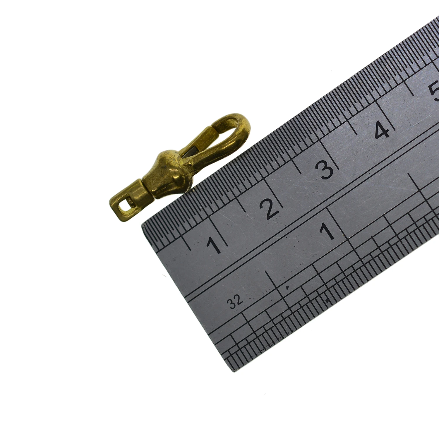 6pcs Korea mini small Solid Brass Pocket Watch Swivel Clip Chain spring Snap Hook 23mm 0.9 inch Buckle Leathercraft DIY Acc