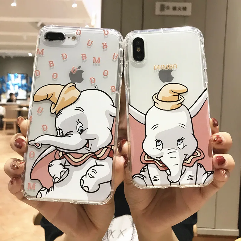 Disney Dumbo Flying Elephant Style Phone Case cover For iphone 12 pro max 11 8 7 6 s XR PLUS X XS SE mini black cell she