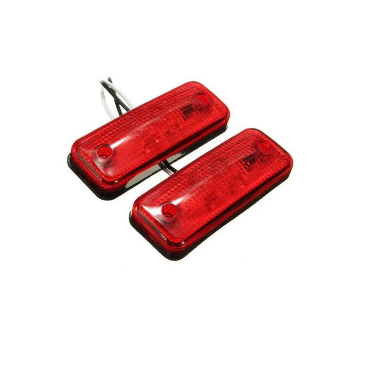 4pieces 10-30V Red White Amber Clearance Side Marker Indicator Light  For Trailer Truck Caravan Signal lights turn lights E8