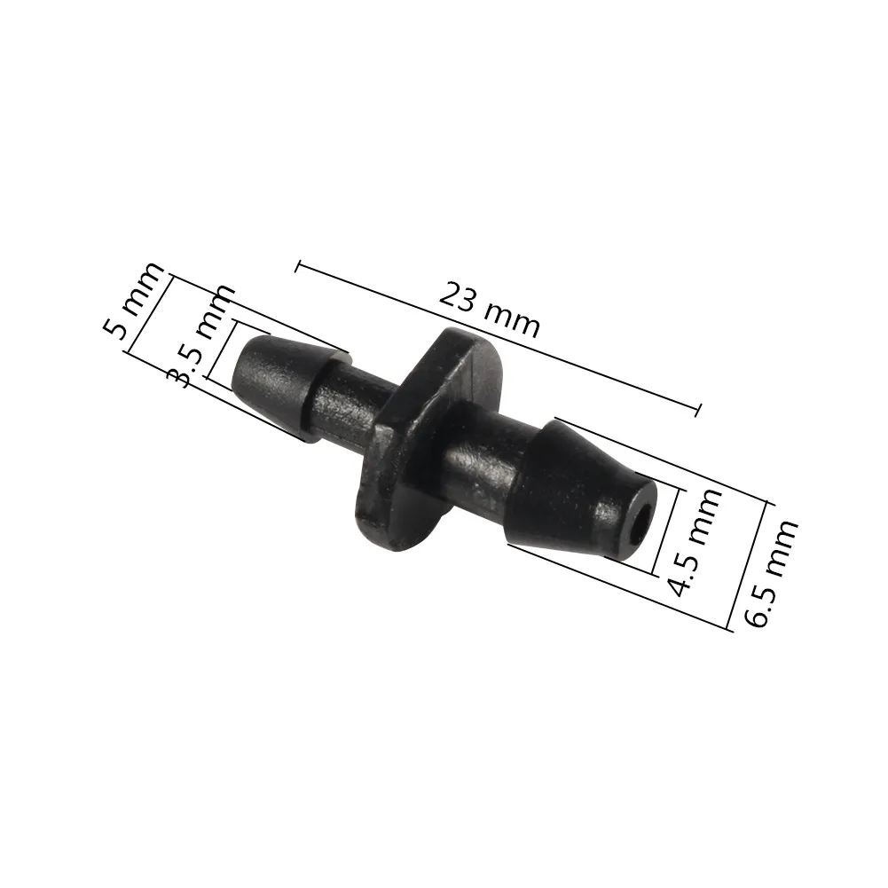 1/4'' to 1/8'' Barbed Connector 4/7mm to 3/5mm Interface Hose Straight Quick Coupling Drip Irrigation Belt 2-way 100Pcs