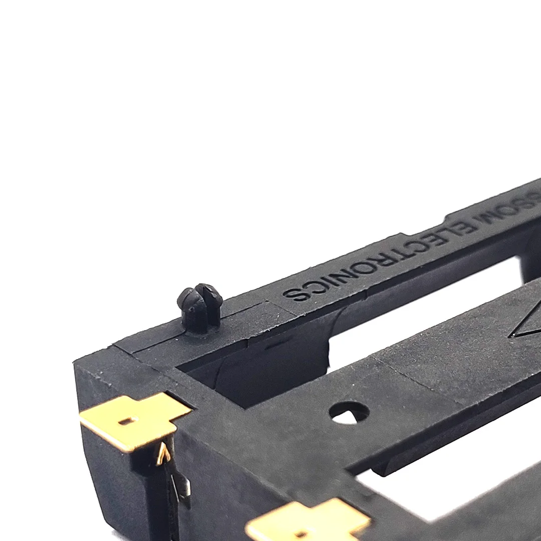 คุณภาพสูง18650 SMD แบตเตอรี่18650 SMT กล่องเก็บแบตเตอรี่18650แบตเตอรี่กล่องสีบรอนซ์ Pins ตำแหน่งคอลัมน์