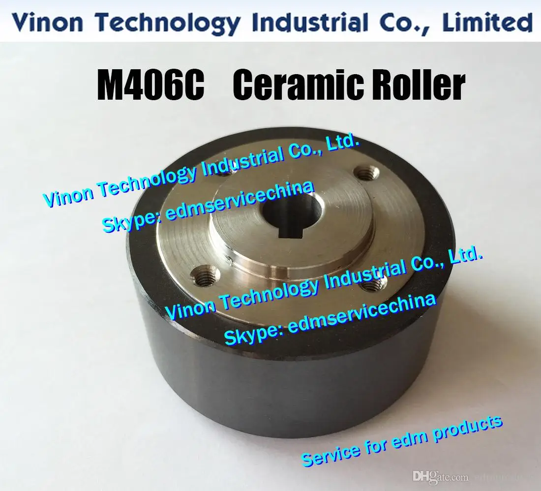 X053C778G51 M406C edm Capstan Roller D57x32t (Black Ceramic+SUS type) for DWC-H1,C,HA,SA,SB series edm machines DC595