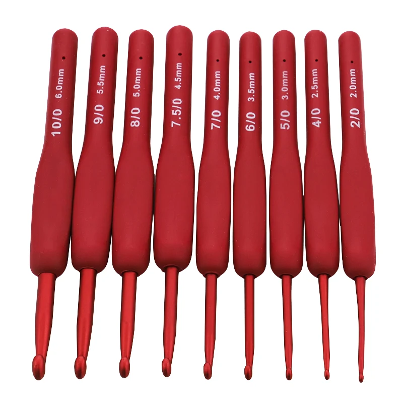 

Knitting Needles with silicone handle Set Soft Handle Crochet Needles Yarn Weave Knitting Needles Set With Bag 2.0-6.0mm Size