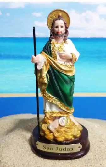 Figuras religiosas europeas de Saint Jude, Santos cristiano y onedove diapparentes, Jesús, como decoraciones de arena, fabricantes directos