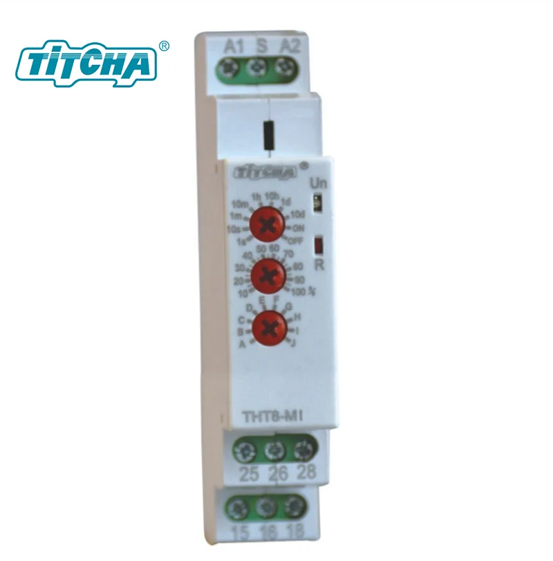 TITCHA THT8-M 16A Multifunction Timer Relay with 10 Function Choices AC DC 12V 24V 220V 230V Time Relay